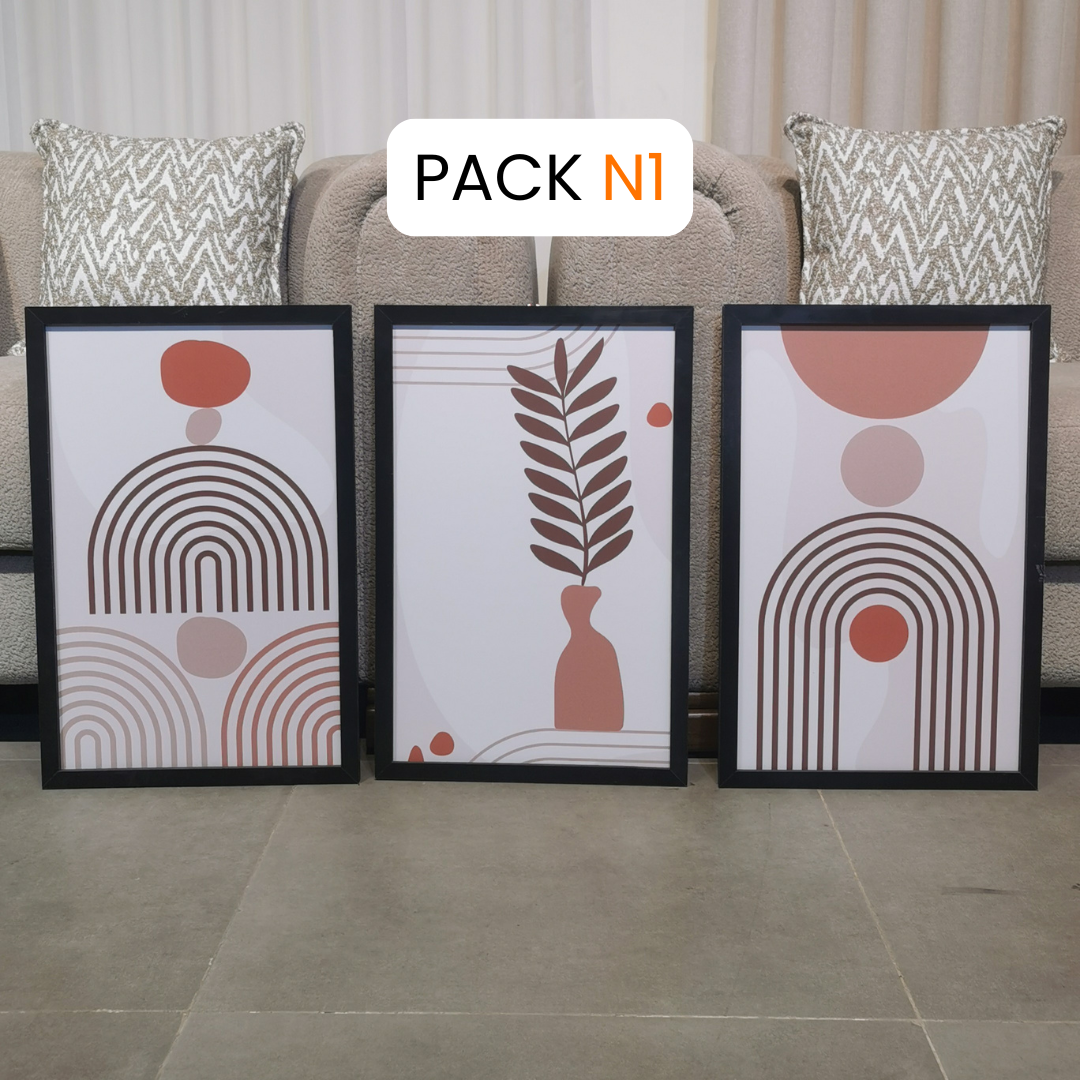 باك 3 لوحات.. تبدل جو المكان 180 درجة (40cm x 60cm)