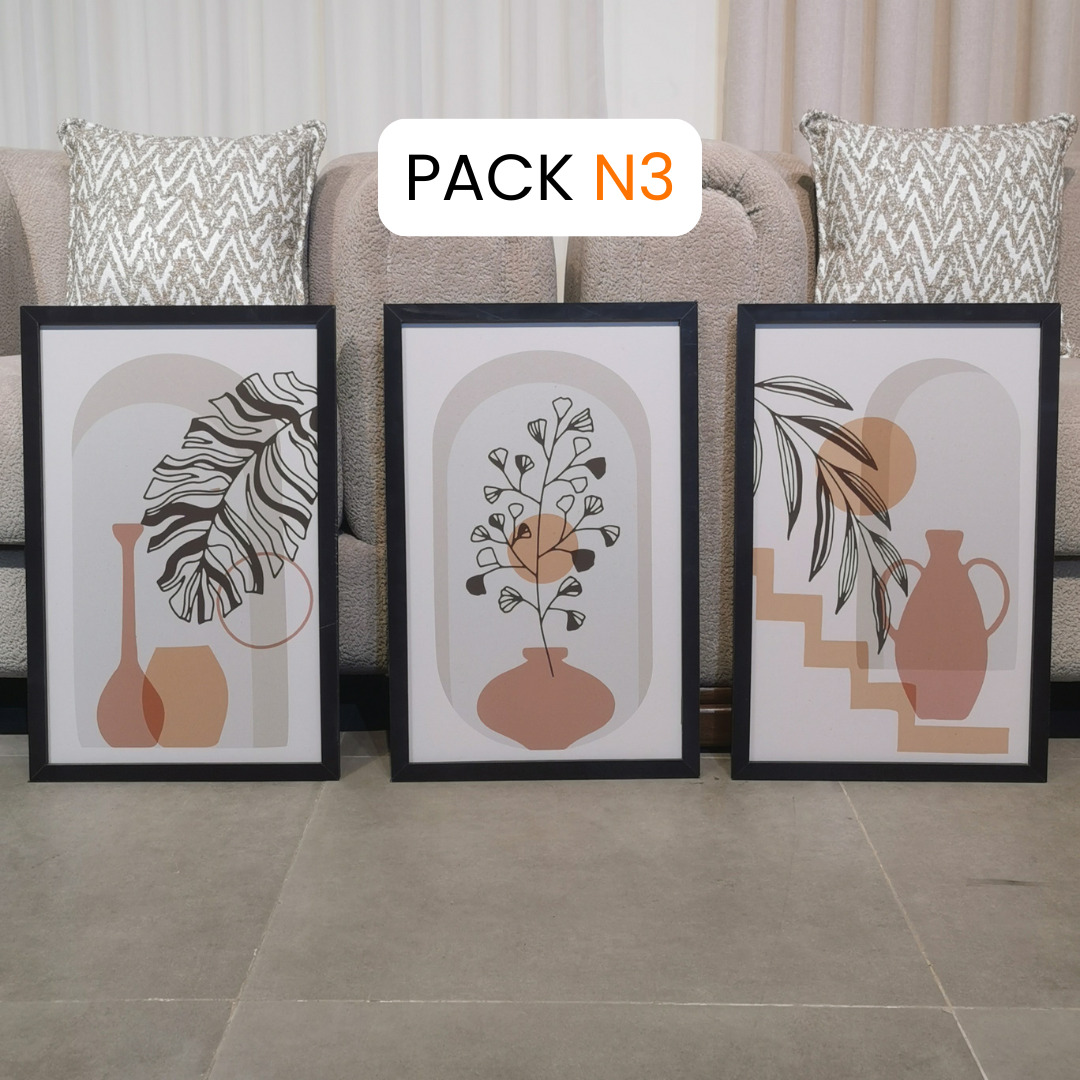 باك 3 لوحات.. تبدل جو المكان 180 درجة (40cm x 60cm)